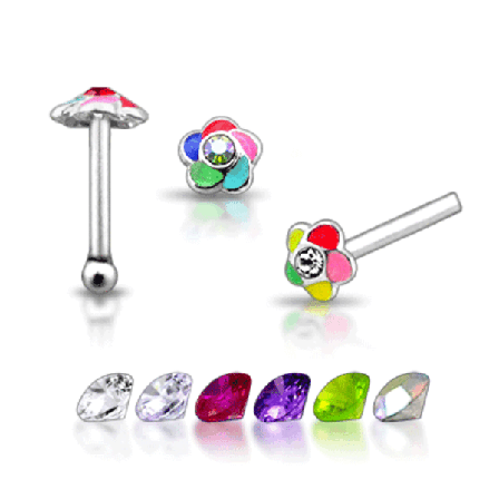 925 Silver Barefoot näsa stud