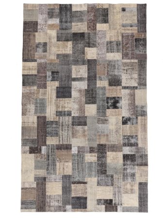 Patchwork Teppich Moderner Braun/Orange Großer (Wolle, Türkei)