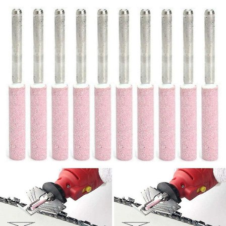 1/10kpl Moottorisahan teroitus hiomakivi pyöröpää viila moottorisahan teroitin (3 x 4mm, 10KPL)