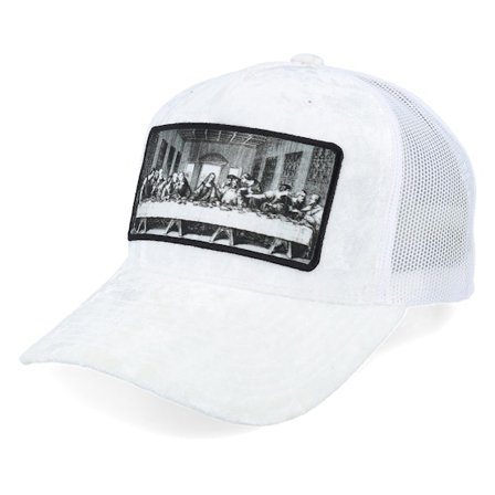 Public Domain - White trucker Gorra - Last Supper White Velvet Trucker @ Hatstore