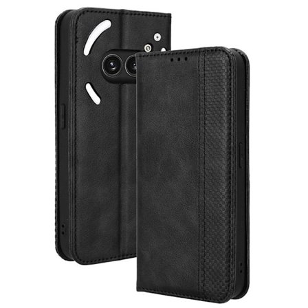 Bofink Vintage Nothing Phone (2a) lærveske - Svart