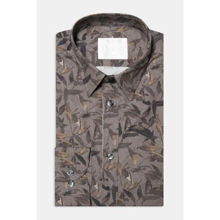 Oscar Jacobson Hardy Slim Shirt Brun, Herre Skjorter