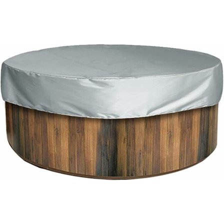 Rundt Spabad Cover Vandtæt Spa Cover UV Beskyttelse Snøring Spabad Cover/Cover Presenning Udendørs Spabad Cover Swimmingpool Cover 210x30cm[qb]