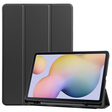 Tri-Fold Galaxy Tab S7/S8 Etui med S Pen-holder Sort
