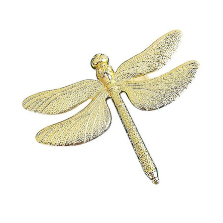 6 stk. Dragonfly Servietringe Guld DIY Hotel Bryllup Banket Bordvisning Metal Servietspænde