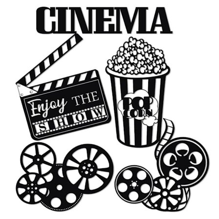 Biograf Decor Vægdekoration Sticker Biografvæg