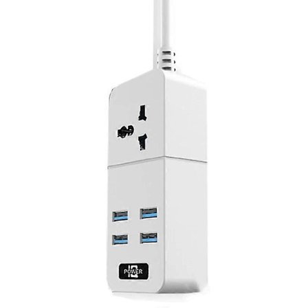 Stikdåse 10A 2500W 1/2/3 Vejs AC Stik EU/UK/US/AU Stik 4 USB Rejseadapter med Kontakt 2m Forlængerledning PC Eksplosionssikker