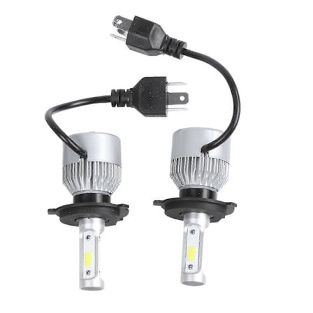 2 x S2 H4 72W 8000LM LED-ajovalopolttimo, auto, kauko-/lähivalo, 6000K, valkoinen versio d