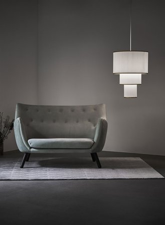 Plivello taklampe 3 skjermer large - hvit/gyllen