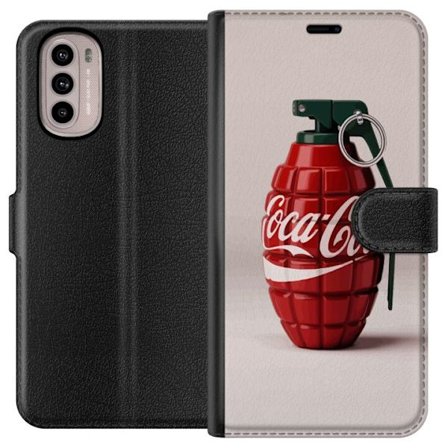 Kompatibel Tegnebogsetui til Motorola Motorola Moto G41 Kunstnerisk illustration af Coca Cola granatæble i rødt og grønt, pop art inspireret motiv