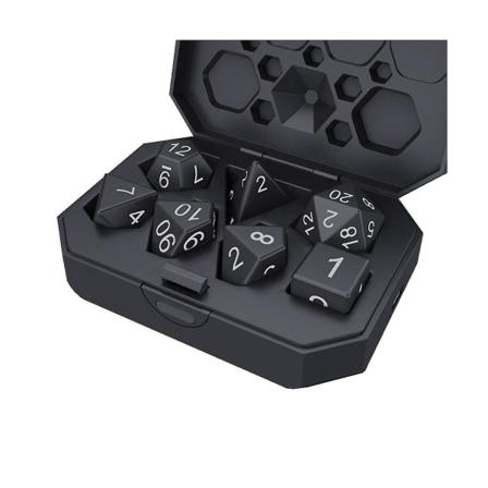 Elektroniset Noppa USB-Lataus Luminoivat Noppa Glow Dnd Noppa Polyhedral Noppa Lautapeli Juhliin E (FMY)
