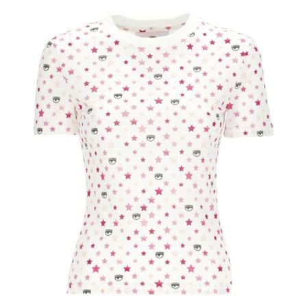 Chiara Ferragni Collection, T-shirt Wit, Dames, Maat:S,Cotton