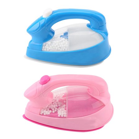 1st Mini Elektriskt strykjärn Plast Rosa Barn Baby Girl Låtsaslek Hushållsapparater Leksak