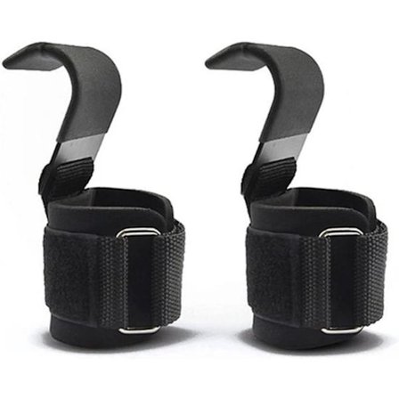 Tunge løfte kroge - pull-up håndledsremme - powerlifting dødløft remme