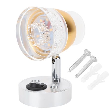 12V-24V LED Dobbelthoved Spot Light Switch Oval Sengelampe Læselampe RV Båd Autocamper Varmt Lys