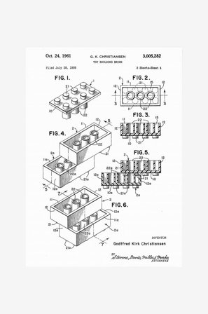 Pelcasa - Plakat Lego - Hvit - Postere - 70X100 - Fra Homeroom