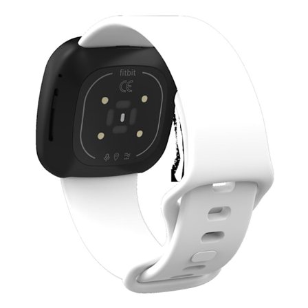 Fitbit Sense 2 / Versa 4 klockarmband i silikon - Vit Storlek: S