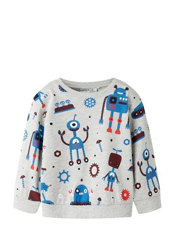 name it Nmmtino Ls Nreg Swe Bru Box Pb - Grey - 110