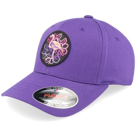 Kinder Kiddo Cap - Violett flexfit Cap - Kinder Summer Flamingo Purple Flexfit @ Hatstore