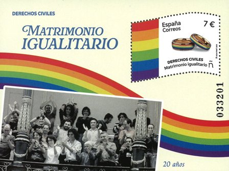 Spanien - Ægteskabligestilling 20 år - Postfrisk miniark