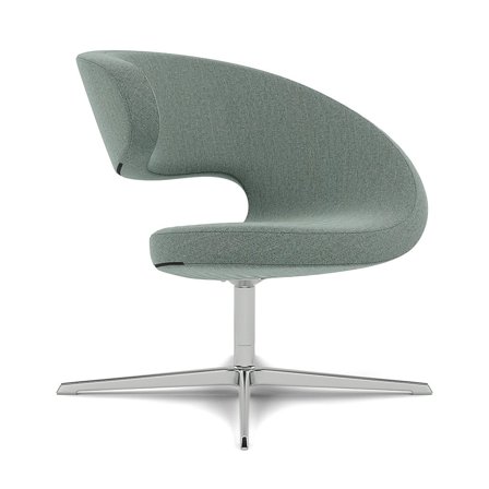 Varier Furniture Peel Club - Green Wool - Chrome base