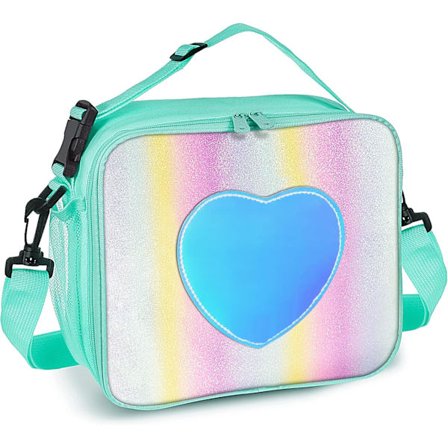 Frokosttaske Isoleret Madkasse - Regnbue Taske Lækagesikker Termisk Genanvendelig Køletaske Picnic Taske Skole Kontor Udendørs Grøn