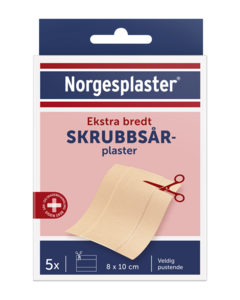 Norgesplaster skrubbsårplaster 8 x 10 cm 5 stk