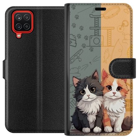 Yhteensopiva Lompakkokotelo Samsung Samsung Galaxy A12 Kissat