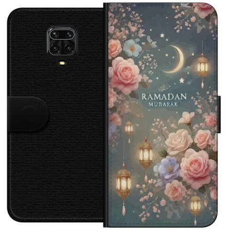Yhteensopiva Lompakkokotelo Xiaomi Redmi Note 9 Pro Pimeä fantasiamaailma ihmisellä ja demonisella olennolla tulisessa maisemassa, jossa yliluonnoll