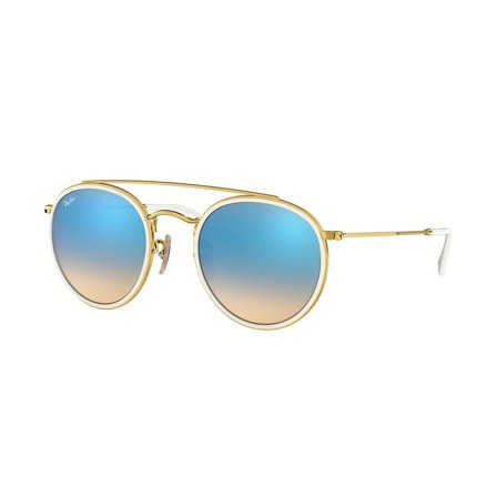 Ray-Ban Round Double Bridge -Aurinkolasit - Gold Round - Ray-Ban RB3647N 001/4O 51