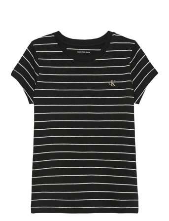 Stripe Ss Slim Tee Black Calvin Klein