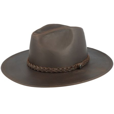 Jaxon & James - Brun western Hatt - Buffalo Leather Cowboy Chocolate Western @ Hatstore