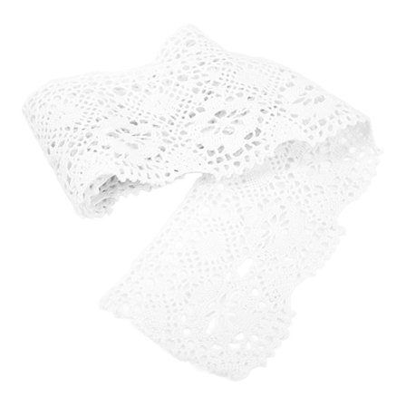 Pitsinauha Puuvillalanka 10 jaardia Ympäristöystävälliset koristeelliset tarvikkeet vaatteiden koristeluun DIY-verho valkoinen