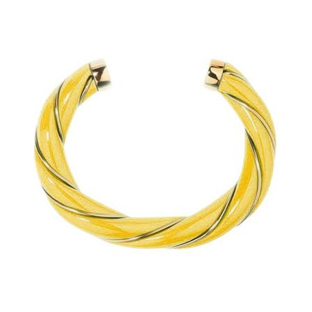 Aurélie Bidermann Bracelet twisted resin rush Diana , Geel , Dames , Maat: ONE Size Armbanden