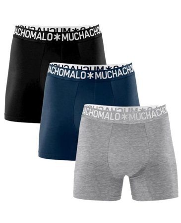 Muchachomalo Cotton 3pk Black/Blue/Grey