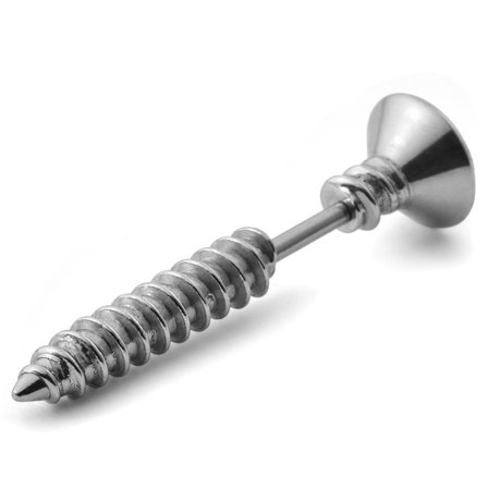 Orecchino a vite Floyd in acciaio per uomini - Orecchini a bottone