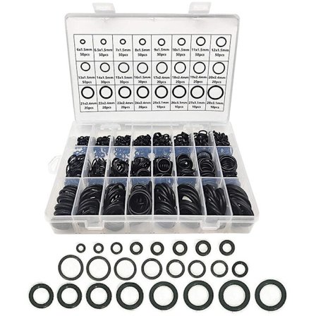 740 stk. serie gummi O-ring sortimentssæt 24 størrelser pakningsskive til bilreparation, VVS og O-ringe