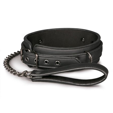 Fetish collar with leash - Vuxen.se - BDSM halsband, BDSM koppel