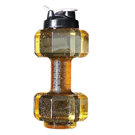 Vannflaske formet som manual, stor kapasitet, bærbar sportsdrikkeflaske i plast