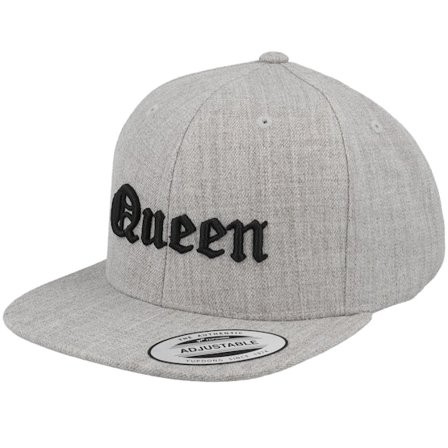 Kiddo Cap - Grey snapback Czapka Z Daszkiem - Kids Queen Old English 3d Heather Grey Snapback @ Hatstore