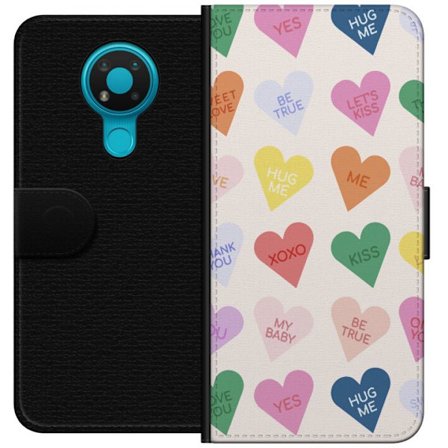 Kompatibelt Lommeboketui til Nokia Nokia 3.4 CandyHearts