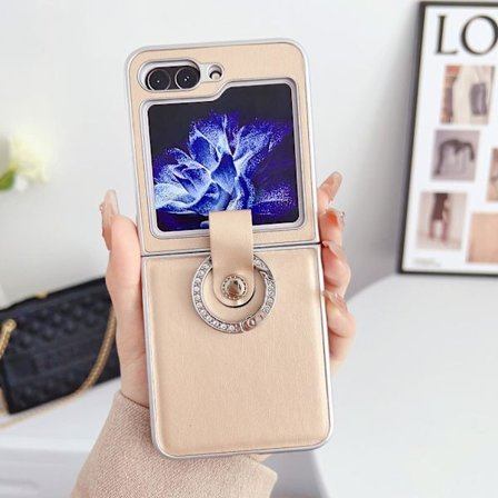 Case till Galaxy Z Flip 5, Stötsäkert cover med ring för Samsung Galaxy Z Flip 5 5g 2023