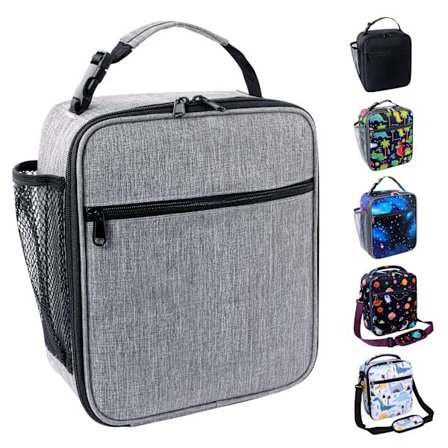 Isolerad lunchväska, bärbar väska för picknick Arbete (Grå)