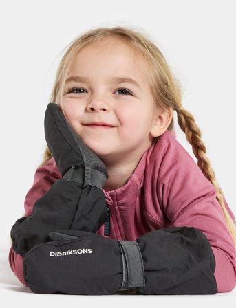 Didriksons Biggles Mitten 7 - Black - 6-8