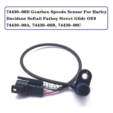74430-00D Vaihteiston nopeusanturi Harley Davidson Softail Fatboy Street Glide -malleihin OE# 74430-00A, 74430-00B, 74430-00C