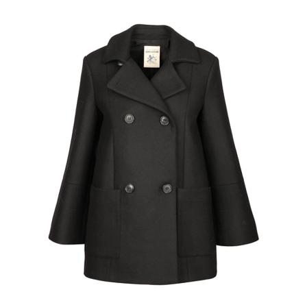 Semicouture Double-Breasted Coats Sort, Dame Uldfrakker