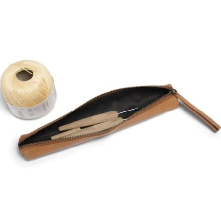 muud heklenålfodral, Hee XL, lær, Whisky—pa