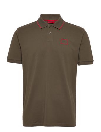 Demlock Polos Short-sleeved Khaki Green HUGO