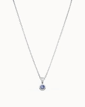 Halsband med månadssten i 18K Vitguld