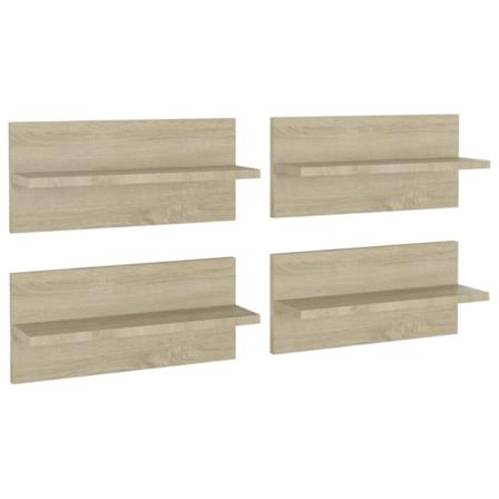 Vidaxl Vägghyllor 4 St Sonoma-ek 40x11,5x18 Cm Konstruerat Trä Brun